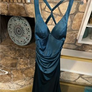 dark blue/green prom dress worn once